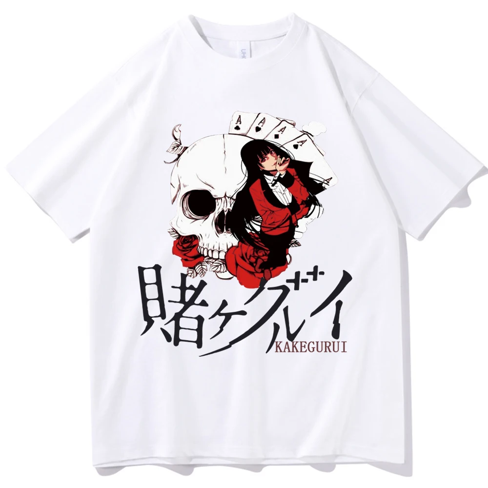 Kakegurui Anime Short Sleeve T-shirt Man Women Harajuku O-neck Casual Shirt Fans Gift