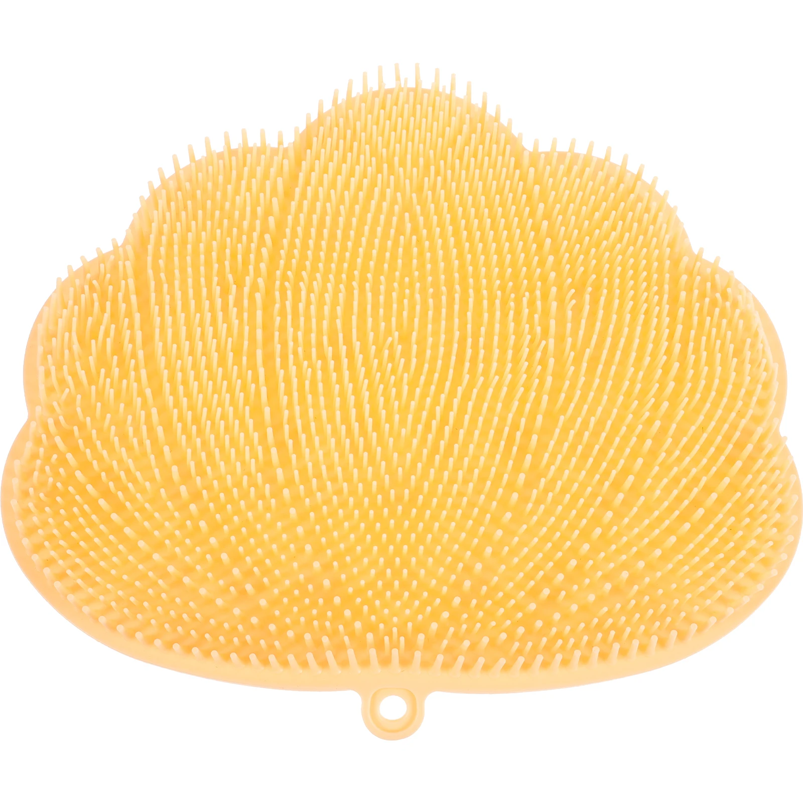 

Silicone Foot Scrubber Mat for Shower Wall Mounted Back Feet Massage Pad Yellow Bathing Tool Removes Calluses Dead Skin Easy