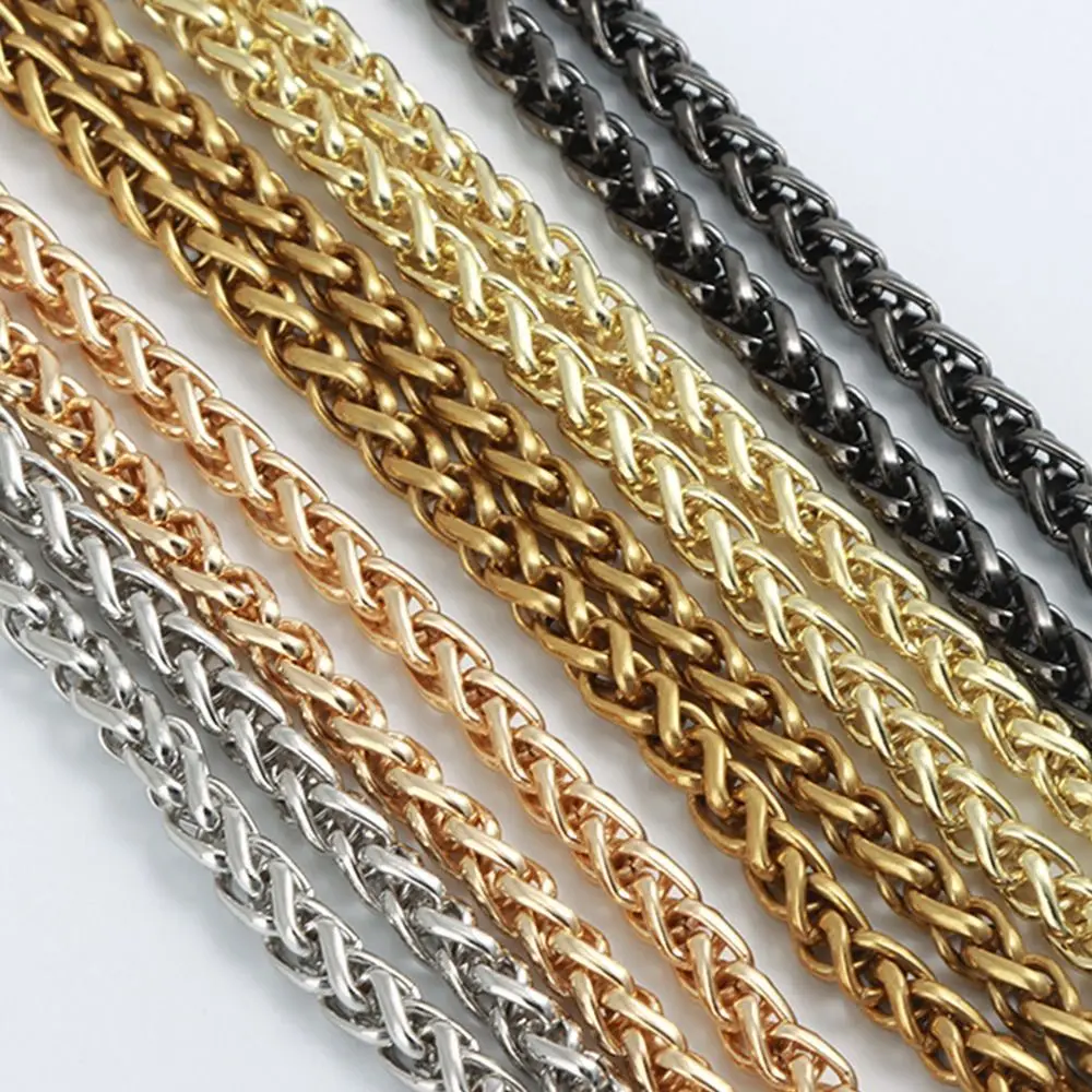 Durable Golden Silvery Metal Bag Chains Replacement Adjustable Shoulder Bag Straps Purse Chain Belt