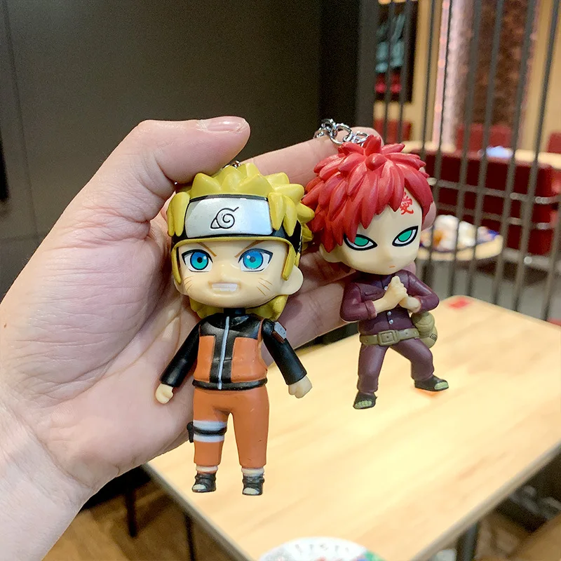 Naruto Cartoon Keychain Sasuke Kakashi Itachi Jiraiya Anime Action Figures  Model Pendant Keychains Dolls Car Keyring Toys Gifts