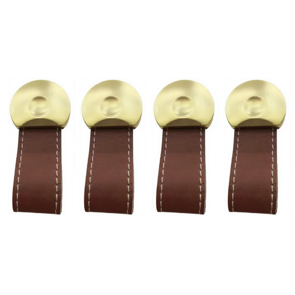 Zinc Alloy Pull Handles Wrapped in Leather for Residential Furniture Applications Including Cabinets For Drawers and Wardrobes