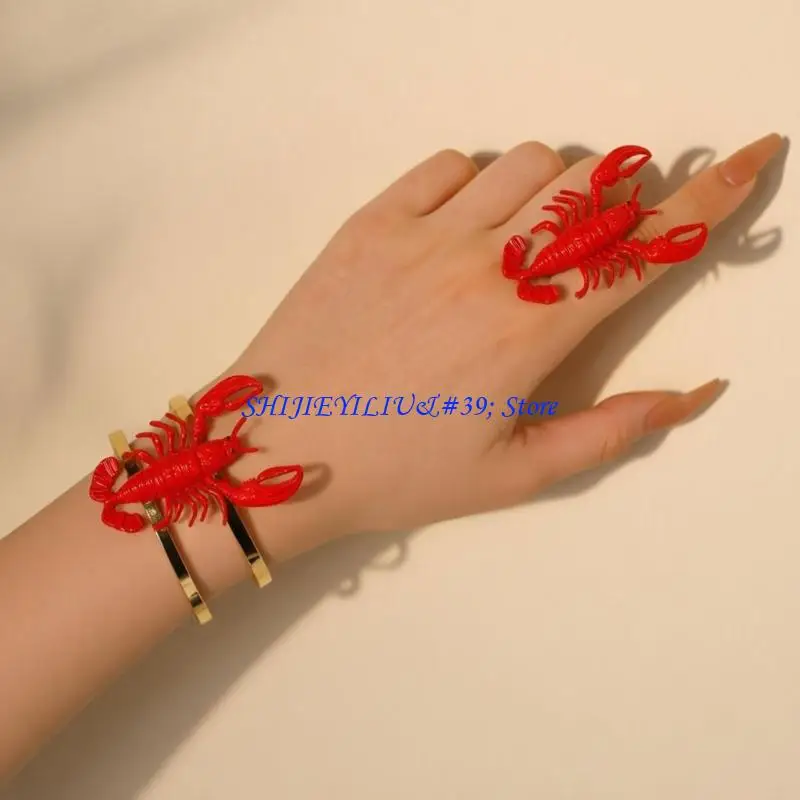 E21F Modern Two Piece Lobster Jewelry Ensembles With Flexible Sizing For All Wrists