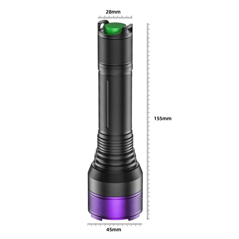 Imagem -03 - Lanterna Led Recarregável Blacklight Tocha uv Flash Lâmpada para Pet Manchas de Urina Luz Negra Ultravioleta 365nm