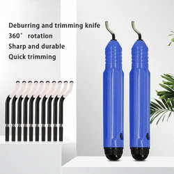 Trimming Knife Scraper Edge Deburring Head Cutters Set Burr Remover Hand Tool For Wood Plastic