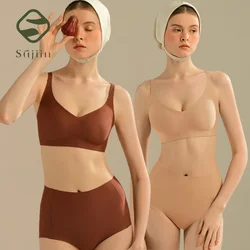 SUJIIN Sexy Seamless Bras for Women Push Up Wireless Bra Female Small Breast Comfortable Fixed Cup Thin Bralettes Lady MX082F