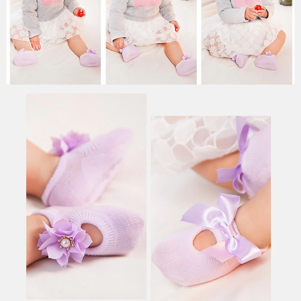 

1 Pair Baby Non-Slip Baby Floor 0-12 13-36 Months Soft Cotton Kids Socks Anti-Slip Infant Socks Spring Autumn Wear