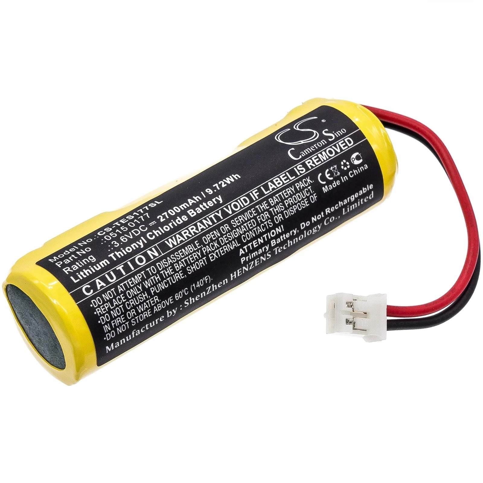 3.6V 2700mAh PLC Battery 0515 0177 for Testo 175-T1 175-T2 177 loggers, Non-rechargeable +TOOL