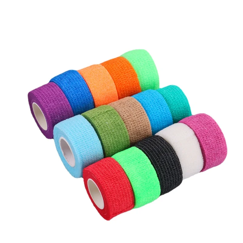 1 Roll Disposable Self Adhesive Elastic Bandage Medical Sports Wound Dressing Bandges Portable First Aid Bandgages 2.5cm*4m