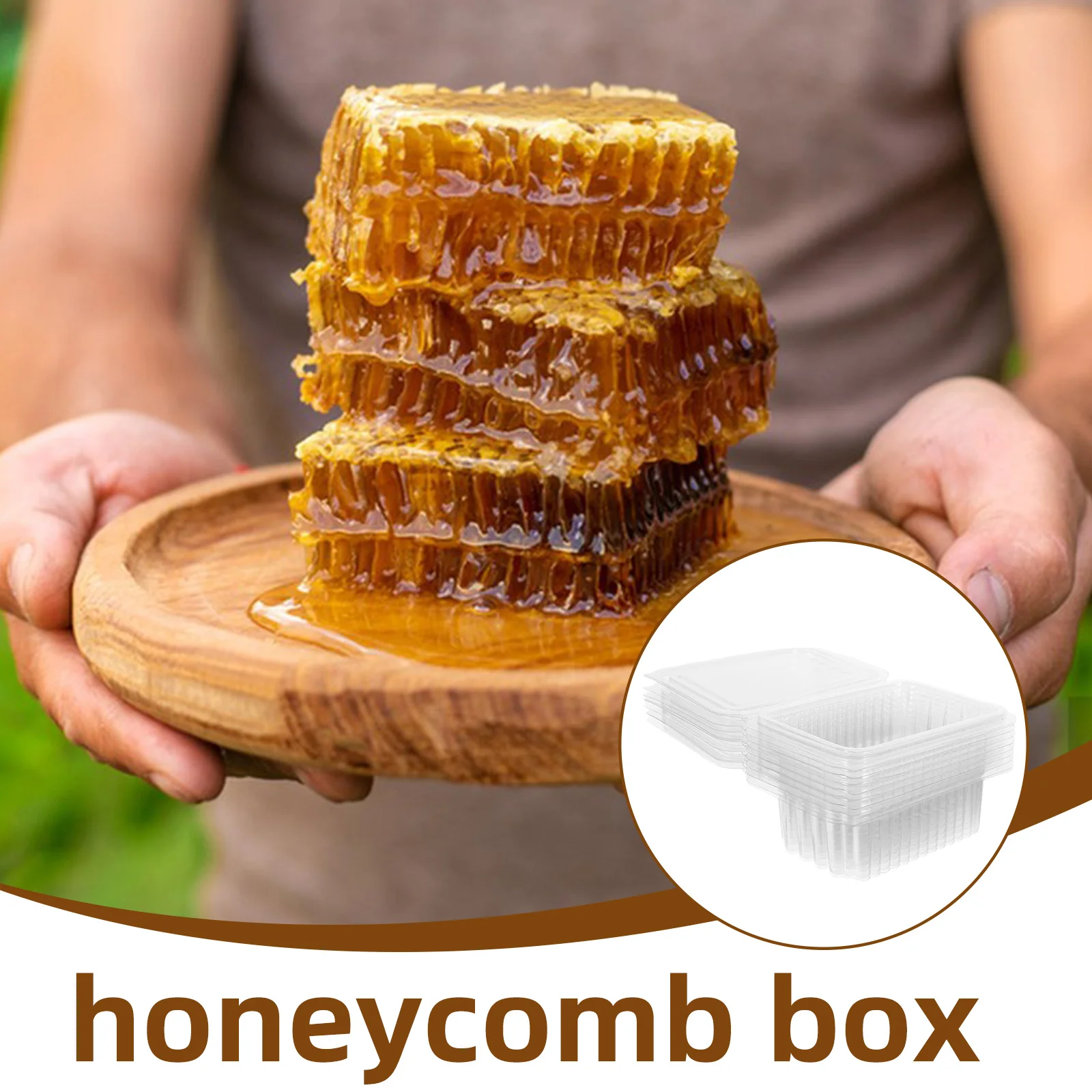 10 قطع من صندوق قرص العسل الشفاف مع غطاء للثلاجة، مستلزمات العسل الصغيرة، ملحقات تربية النحل، معدات العسل #6