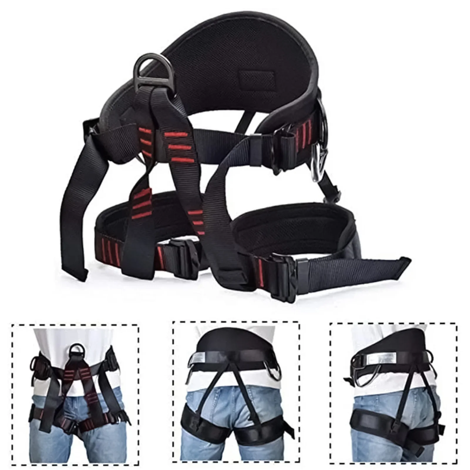 High Altitude Safety Belt Caving Rock Climbing Rappelling Equip for Air-conditioning Installation