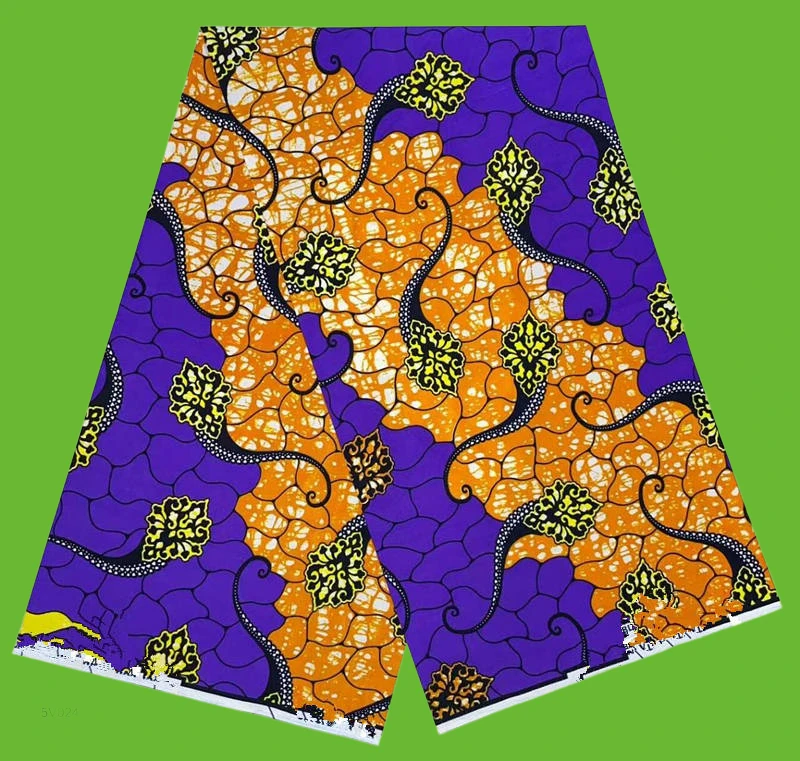 فستان هولاندايس أصلي 100% قطن حقيقي مضمون من قماش طباعة شمع حقيقي للغاية فستان باجني هولندي شمع ذهبي كبير للغاية #4