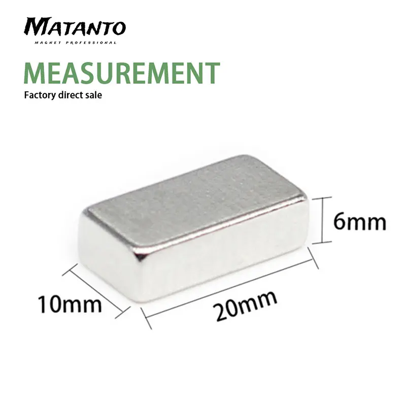 2-30PCS 20x10x6 Quadrate Rare Earth Neodymium Magnet 20x10x6mm Block Strong Powerful Magnets 20*10*6 Permanent Magnet