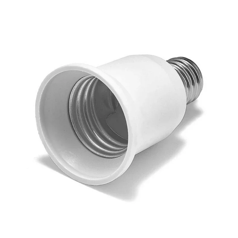 2pcs E17 to E26 E27 Converter PBT Housing Copper Contact LED Light Bulb Socket Holder Adapter Extender