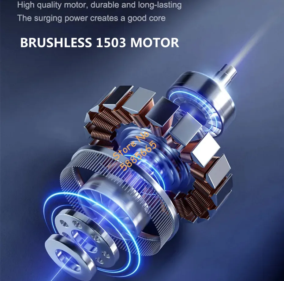 Brushless Strong Power Rescue Remote Control Boat Ship 2.4G 1/32 Full Range Driving High Speed Waterproof Police Jet RC Boat Toy