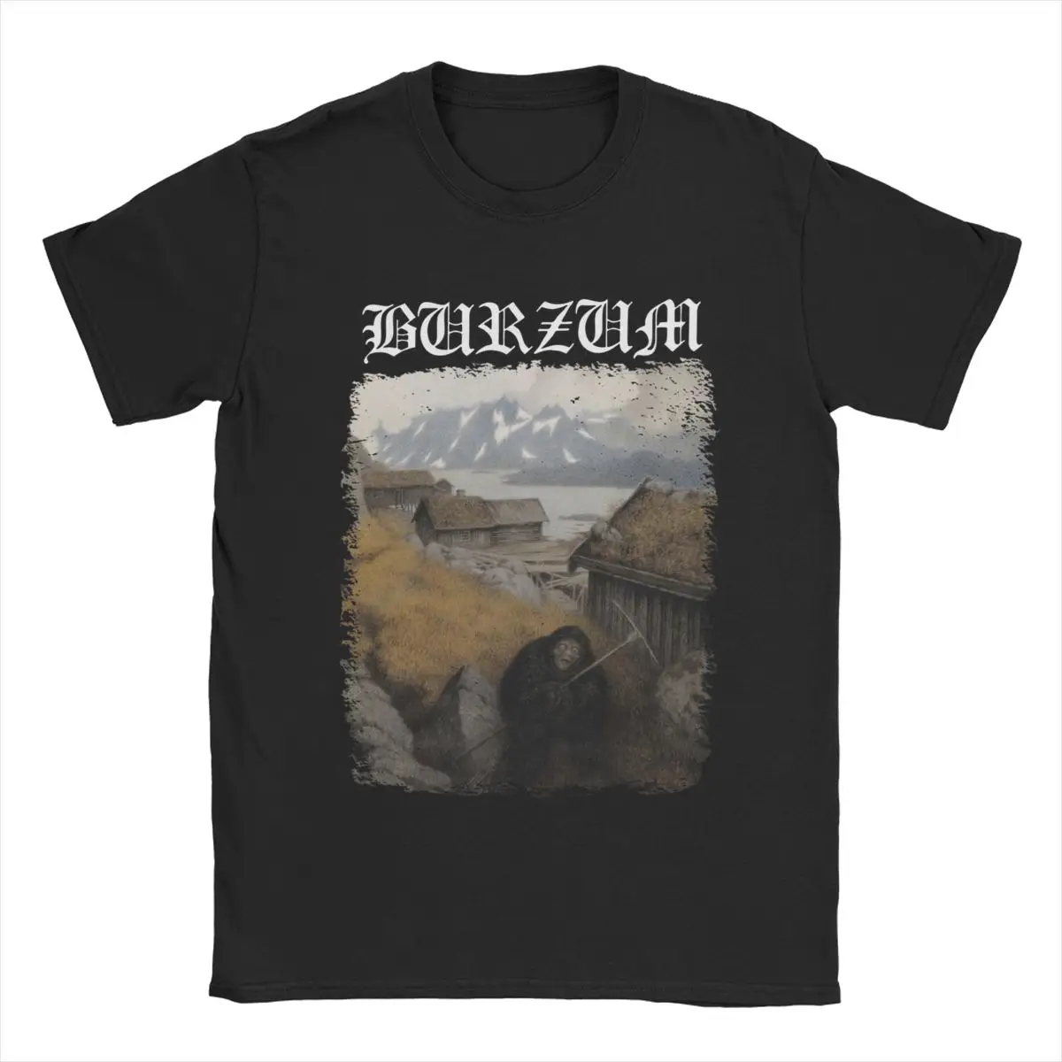 Burzum Scary Ghost T Shirts Men 100% Cotton Fashion T-Shirt Crewneck Tees Short Sleeve Clothing Printing