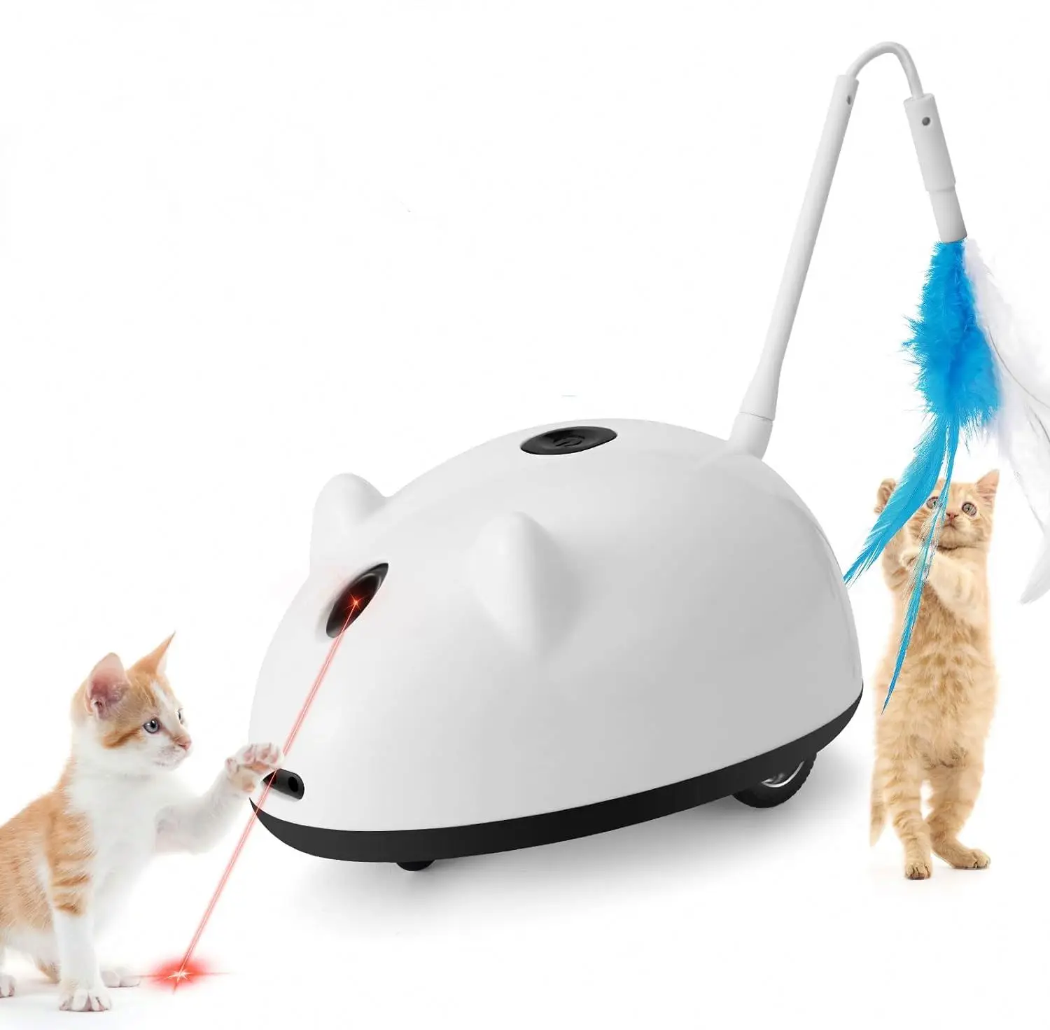 Interactive Auto Moving Automated Light Toy for Indoor Cats Self Rotating USB Rechargeable Eco-Friendly Modern Cat Toys Light