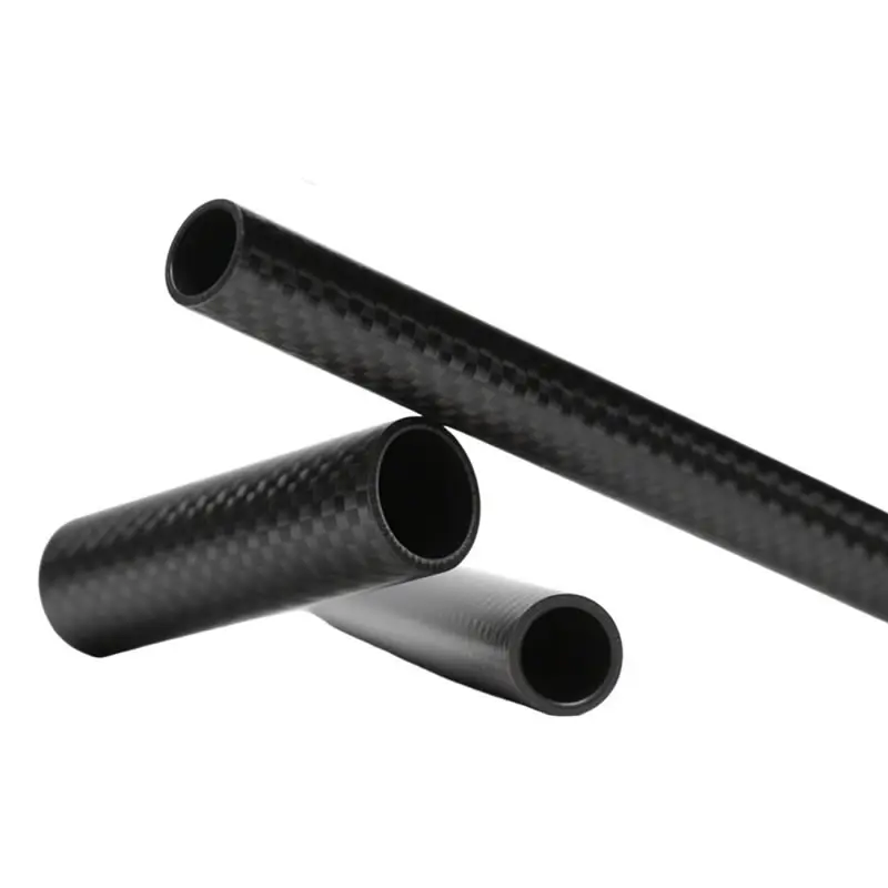 35 40mm OD Carbon Fiber Tube Pipe Wall Thickness 0.5 1 1.5 2 2.5 3mm Lightweight Wear Resistant for Drone Robotic Arm