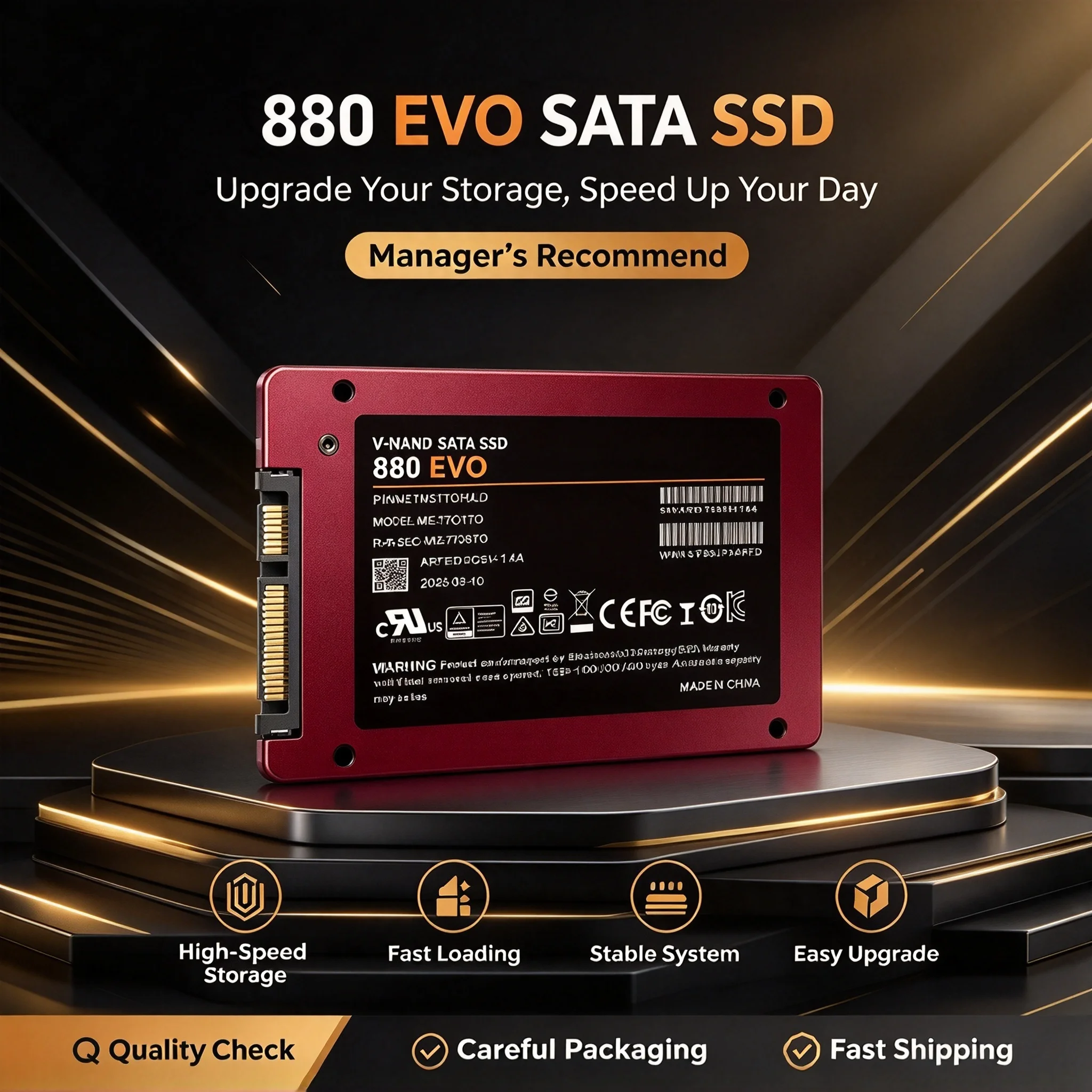 Desktop Microcomputer Laptop 880 EVO 1TB2TB SATA III 2.5-Inch Built-in Solid State Disk Quick Speed SSD TLC 4K Game Media Storag