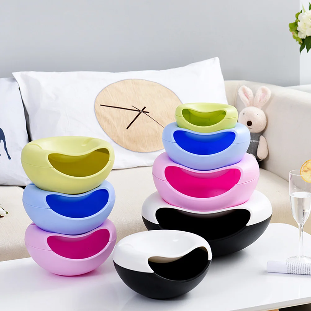 

Dual Layer Snack Storage Box For Nuts Fruit Candy Olives Shells Kitchen Utensil Tool Fruit Plate Bowl Set