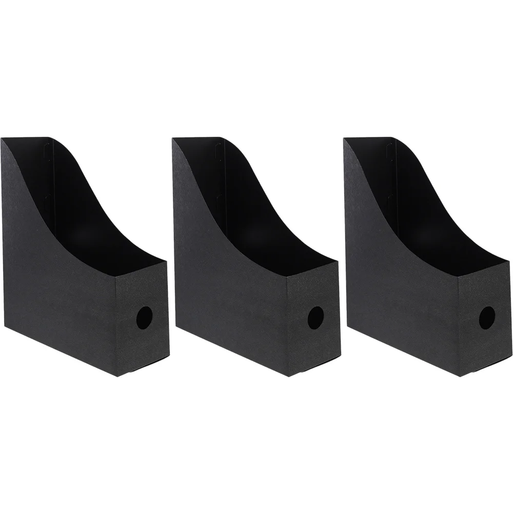 

3 Pcs Storage Box File Student Use Office Magazine Rack Organizer Pp Desktop Bookshelf Holder