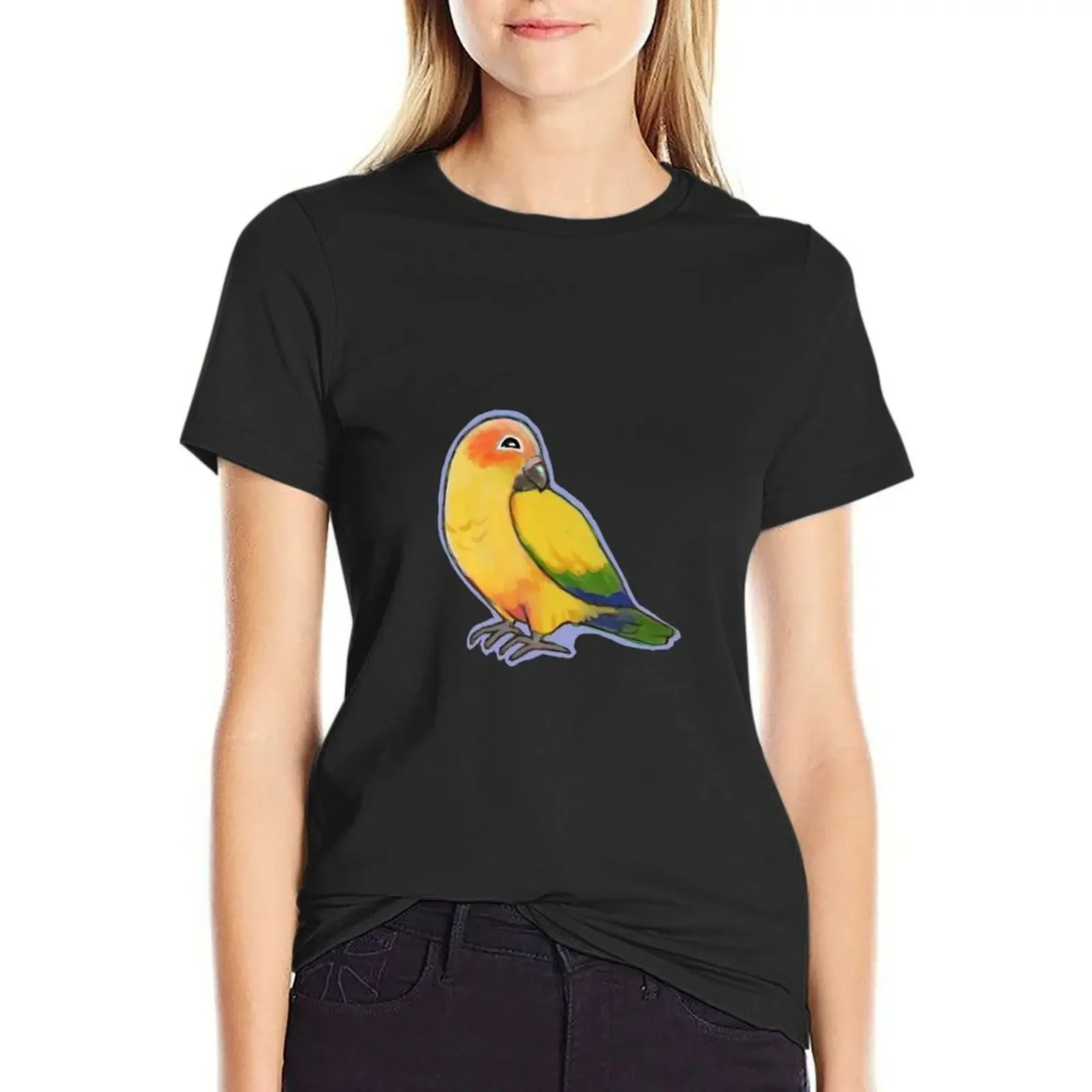 Sun Conure T-Shirt Blouse Aesthetic clothing summer clothes korean fashion oversized workout shirts for Women