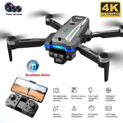 S8S RC Drone 2.4G WIFI FPV with 4K Three HD Camera  Profesional Brushless Foldable RC Drone Foldable Quadcopte RTF Plane