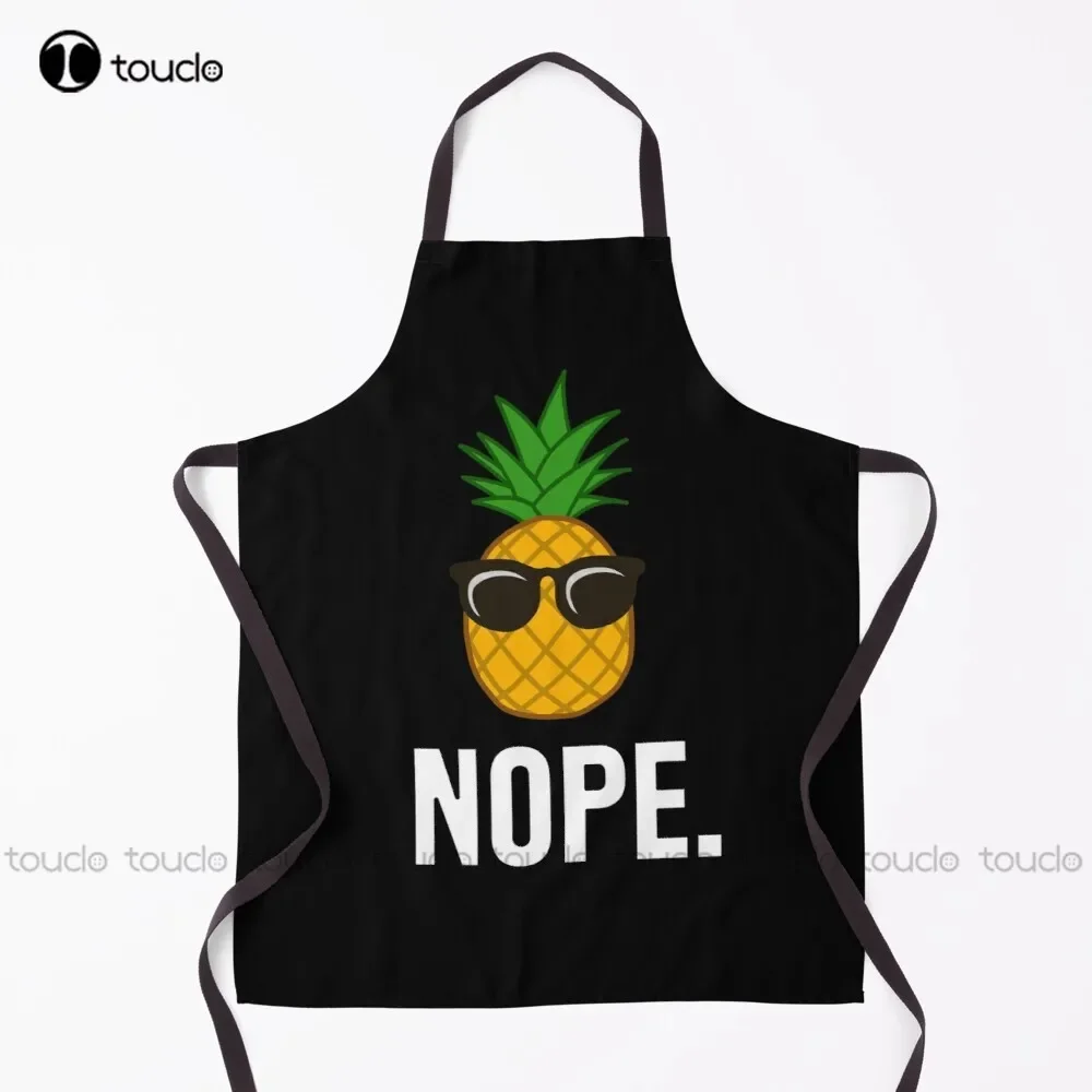 

Забавный фартук с ананасом и крутыми очками и надписью «Nope», фартук художника для женщин и мужчин, унисекс, садовый кухонный фартук для взрослых