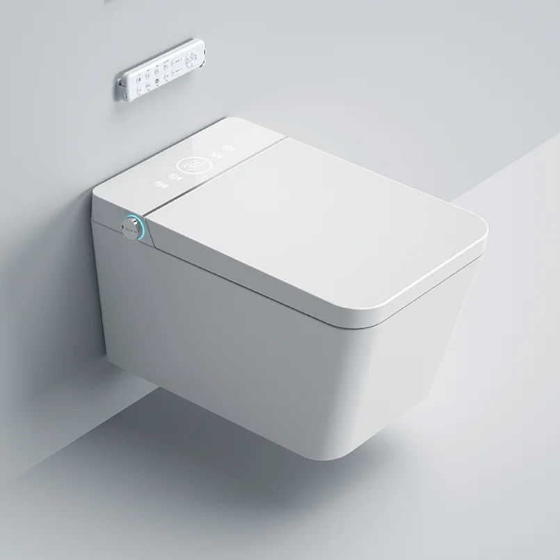 2023 most popular one piece wall hung smart tankless toilet no need water tank intelligent bidet toilets for Europe