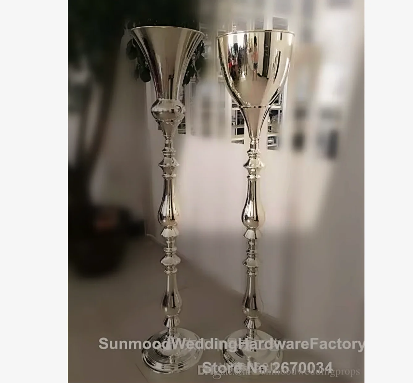12pcsNew style Gold Candle Holders/Stand  Flowers Vase/Stand Metal Candlestick Floor Vase Candelabra Wedding Centerpieces u01110