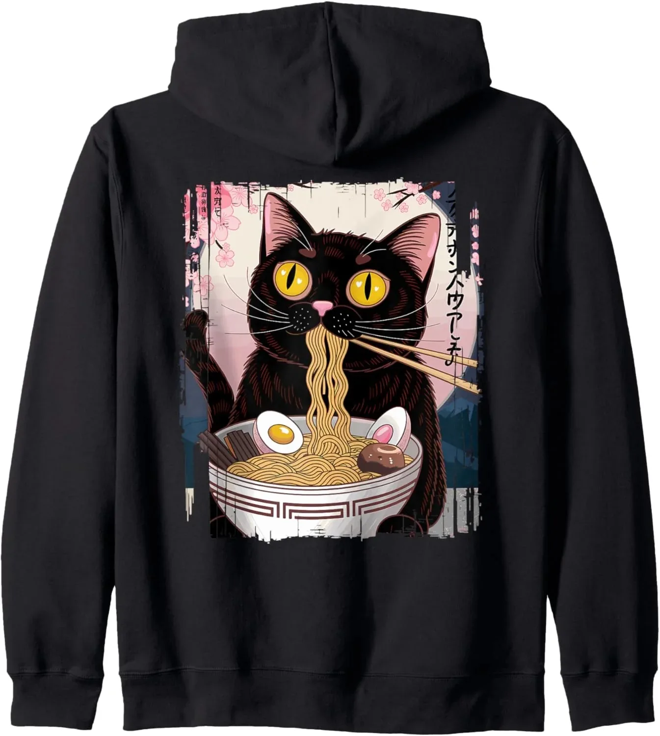 

Autumn and Winter Manga - Style Noodle - Eating Cat Cotton Hoodie, Comfortable and Fashionable Wear Snug and Chic Sweatshirt