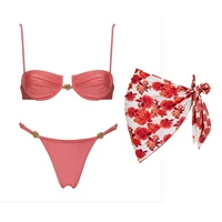 3Pcs Micro Bikini 2026 New Swimwear Women Swimsuit Sexy Brazilian Bikini Set Printed Thong Beachwear Bathing Suit Female Biquini - Image 3