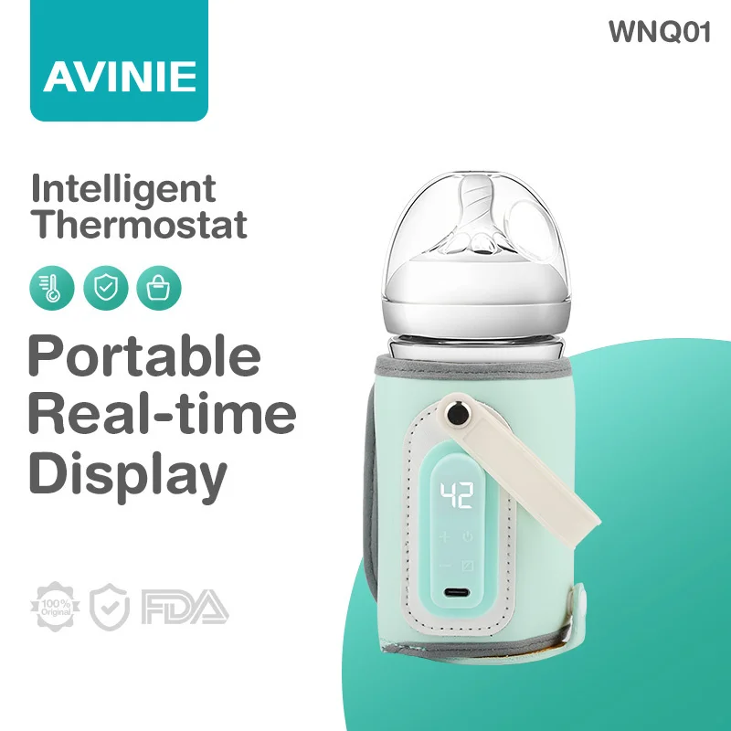 AVINIE-Portable Baby Bottle Warmer, Mamadeira, Heat Keeper, Viagem Warmer Capa, Aquecedor USB, ao ar livre, BPA Livre