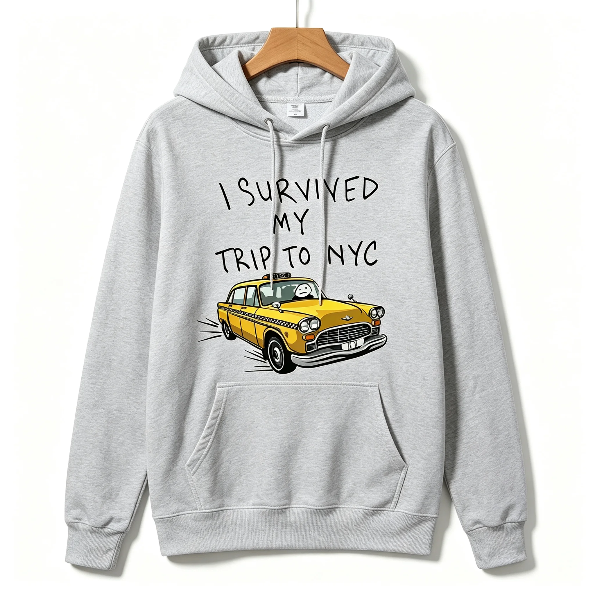 Funny hoodie Men Women Survived My Trip To NYC Print Tops Casual Streetwear Unisex Fashion hoodie Tom Holland Same Style hoodie
