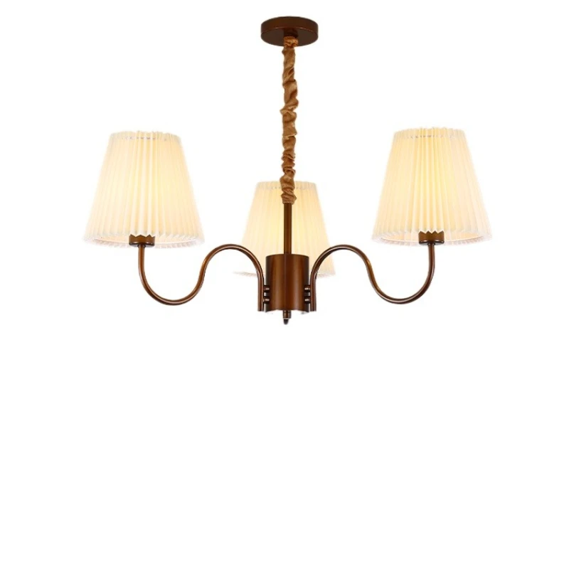 

American living room chandelier wrought iron retro dining room main lamp rural idyllic bedroom study lamp