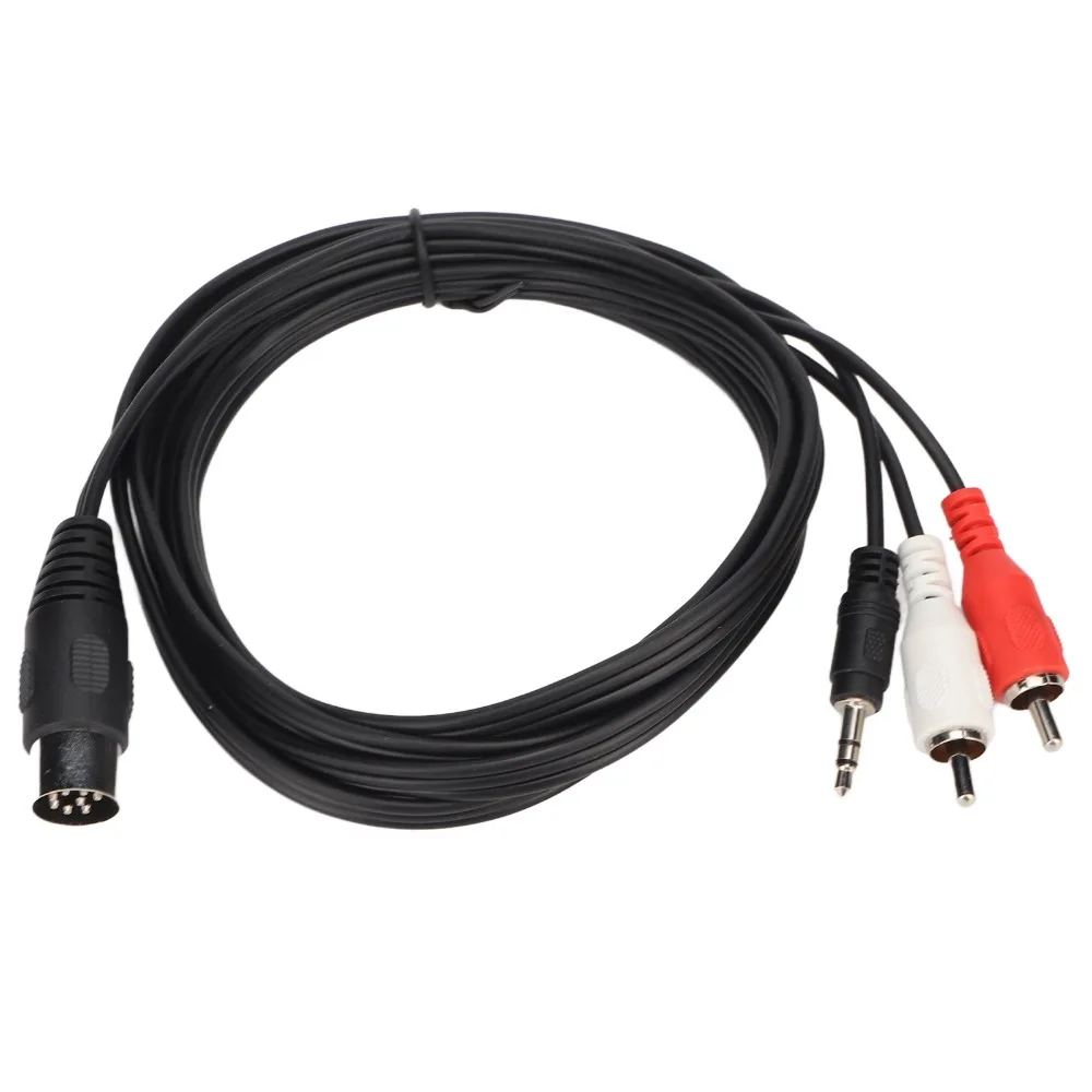 

Male to Male DIN 8Pin to 3.5mm + 2RCA Cable Plug and Play 5.9ft DIN 8Pin Male Audio Lead Audio Connection Cable