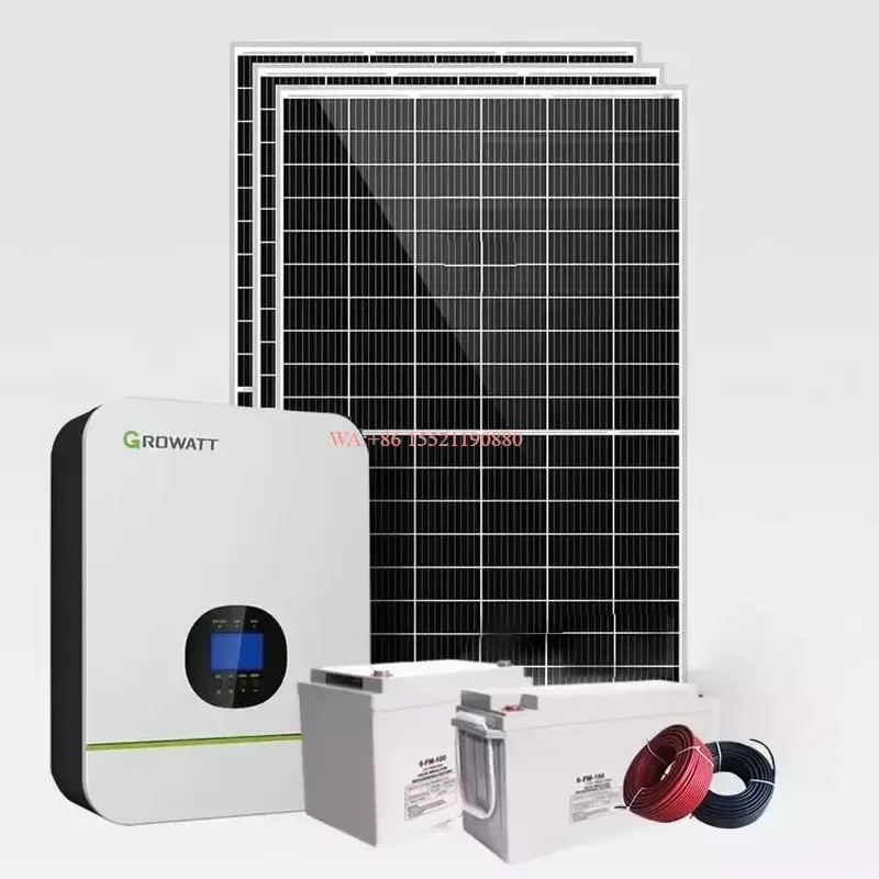 WMWMNU for 10KW Hybrid Solar Power System Kit Home Solar Energy Storage System Off Grid On Grid PV Panel Inverter Battery