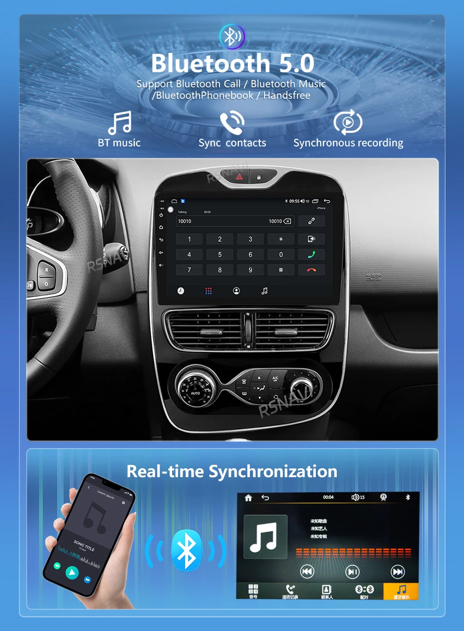 Android 16 CarPlay Stereoanlage für Renault Clio 4 BH98 KH98 2012-2016 2K QLED Android Autoradio Multimedia-Videoplayer GPS AI-Sprachsteuerung – Detail 12