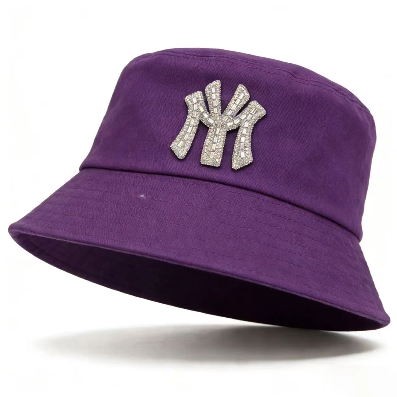 Neue MY Luxus-Diamant Komplett-Baumwolle Einfarbige Einseitige Fischerhüte für Männer und Mehrfarbige Basin-Caps für Frauen – Detail 5