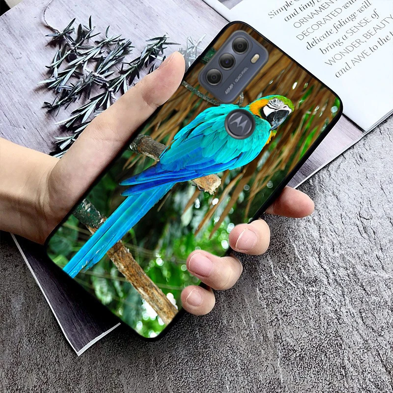 Parrot Macaw Bird Phone Case For Moto G84 G22 G32 G34 G52 G10 G20 G30 G60 G60S G13 G50 G54 G62 G53 G72 G85 G24 Power