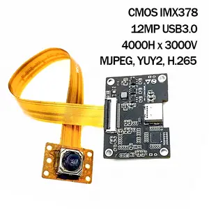 Bilashmart CMOS IMX378 HD 12MP 4000Hx3000V USB3.0 Camera Module Type C Auto Focus UVC Free Drive MJPEG YUY2 H.264 Face Recognition