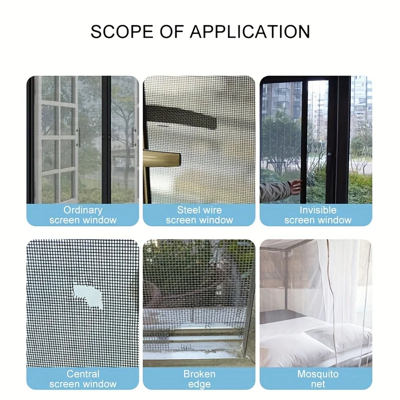 1/2pcs Window Screen Repair Kit Tape for Window Screen and Screen Door Tears Holes Strong Adhesive Tape Fiberglass Covering mesh