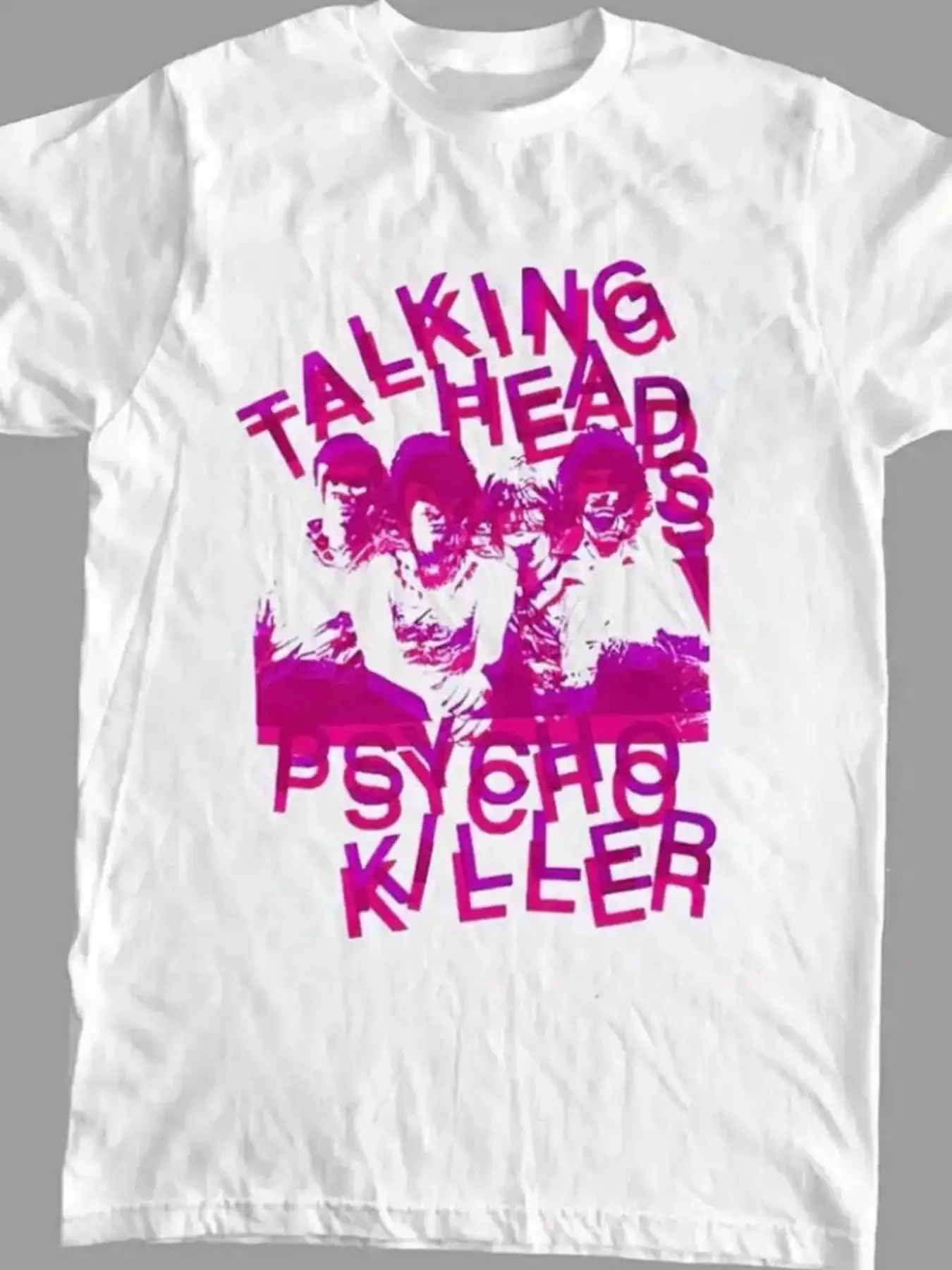 No import fees, local warehouse, men's retro pop art music T-shirt, retro band print, breathable cotton loose fit T-shirt