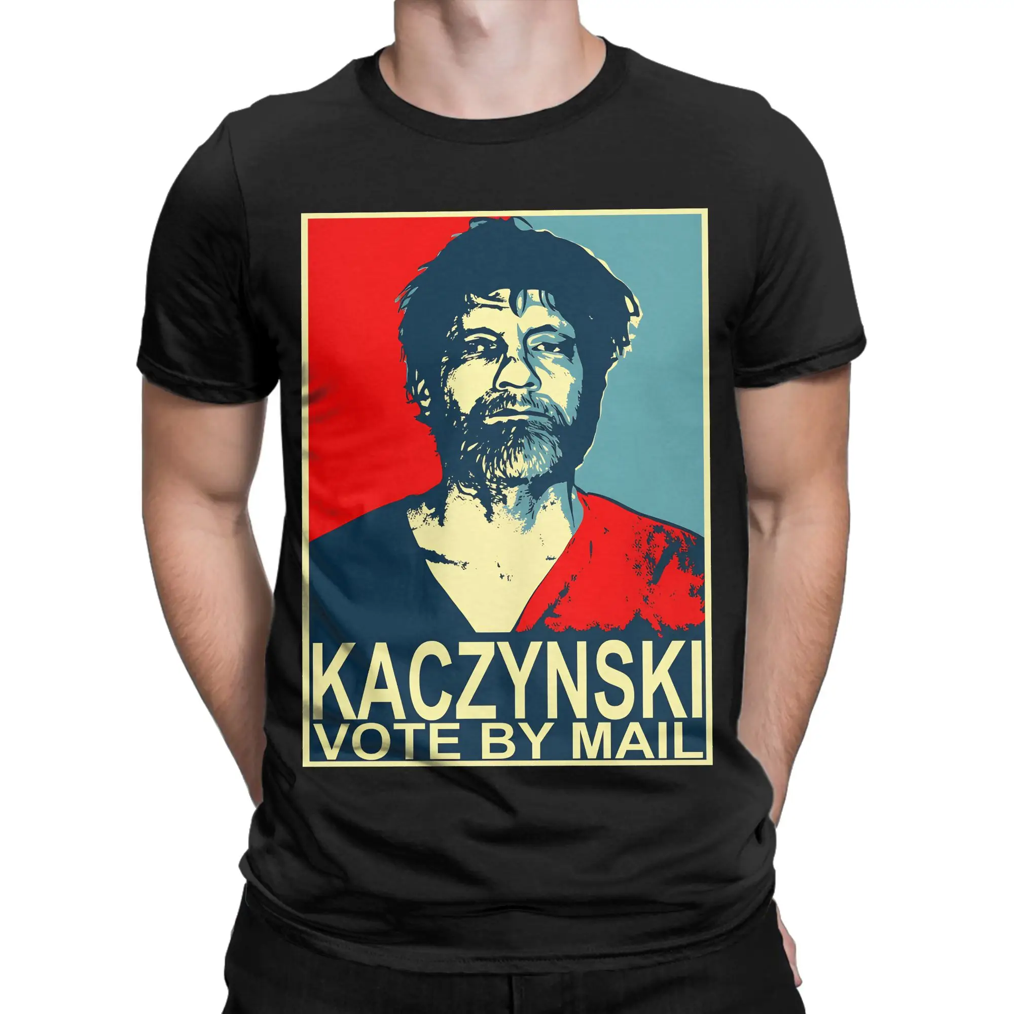 Men T Shirt Vote By Mail Ted Kaczynski T-Shirts Hip Hop  Summer Tee Shirt Streetwear Print Pure Cotton Clothing Gift