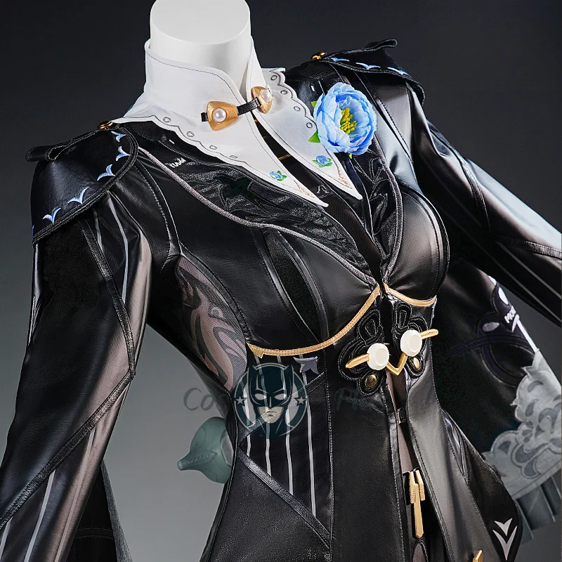 Juego Zenless Zone Zero disfraz de Cosplay para mujer Zzz Shadowmoon vestido de cuero negro brillante uniforme Anime ropa de fiesta de Halloween