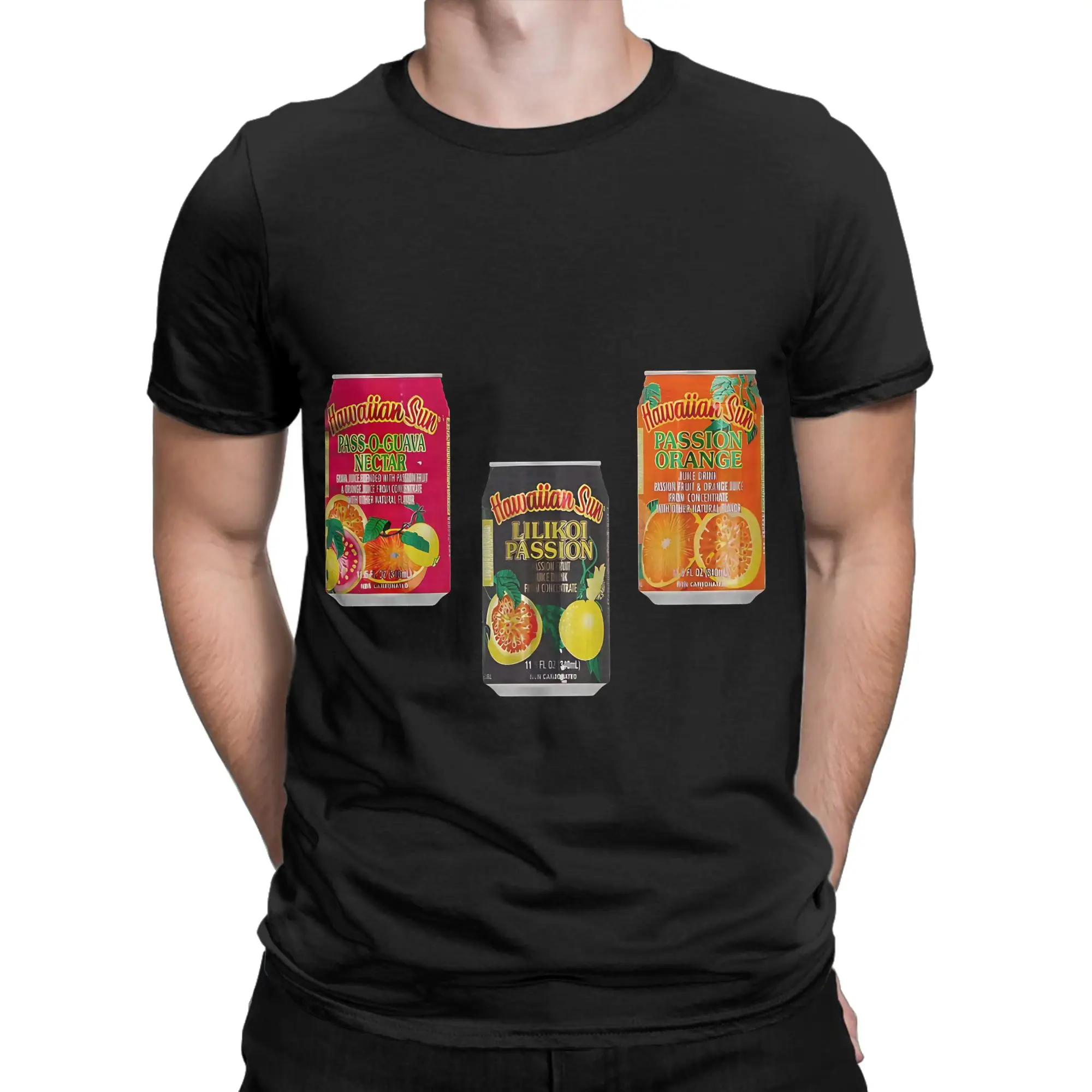3 PackSet Drunken Graphic Funny 100% Cotton T-Shirt Hawaiian Sun Tops Tees For Men