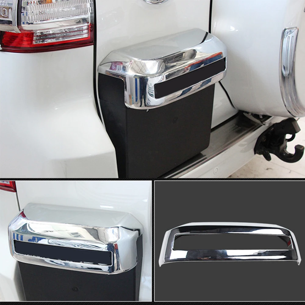 

For Toyota Land Cruiser Prado FJ 150 2010 to 2017 ABS Chrome car Rear License Frame Cover Trim Car Styling Accessories