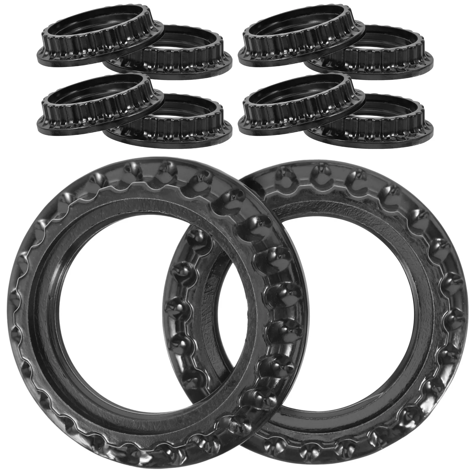 10Pcs E26 Lamp Shade Ring Stylish Wood Lampshade Collar Reducer Ring Replacement Parts for Floor Table Lamp Fixture