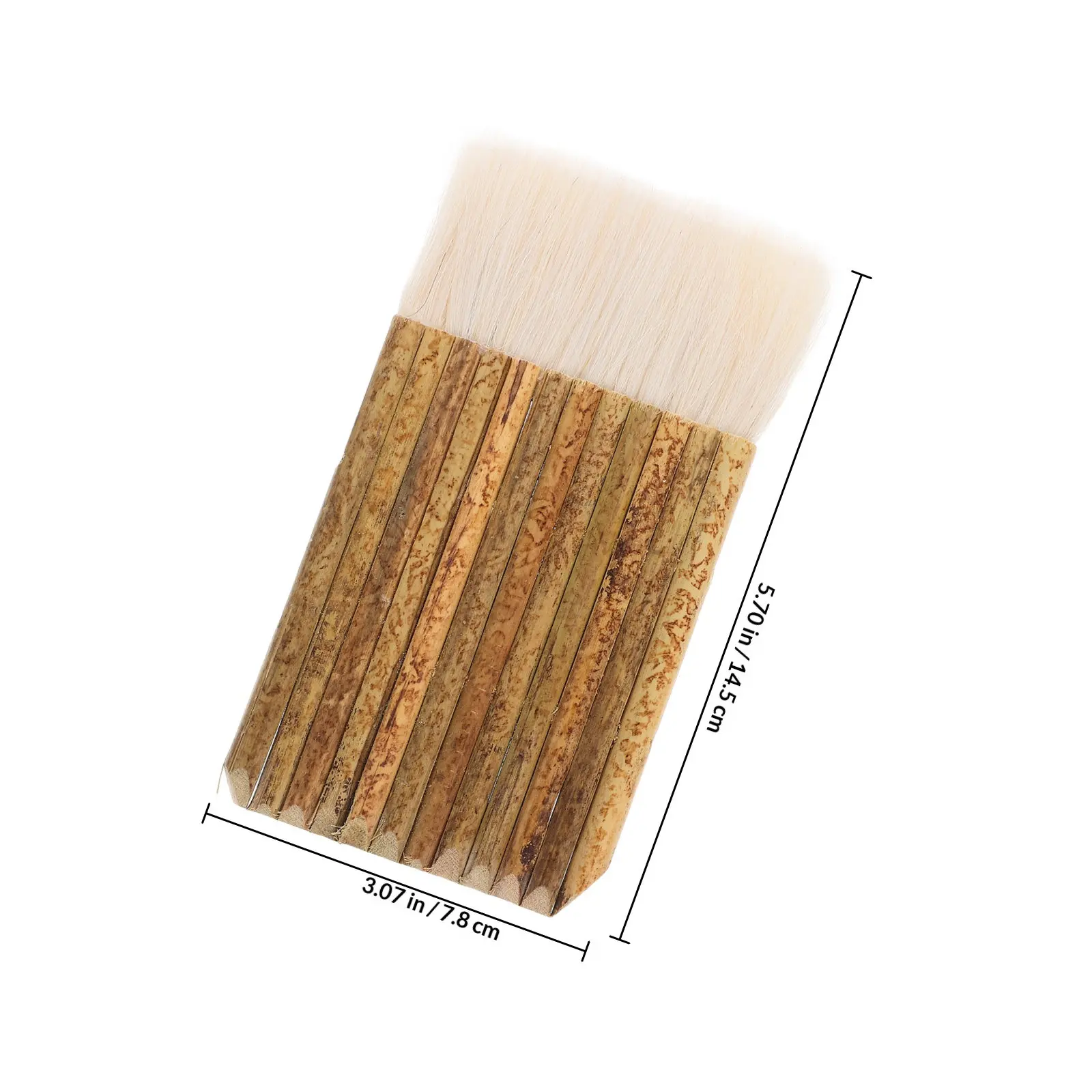 2Pcs Artist Hake Brushes Bamboo Handle Precision Soft Bristles for Watercolor Oil Acrylic Calligraphy Sketching Pottery Ceramics