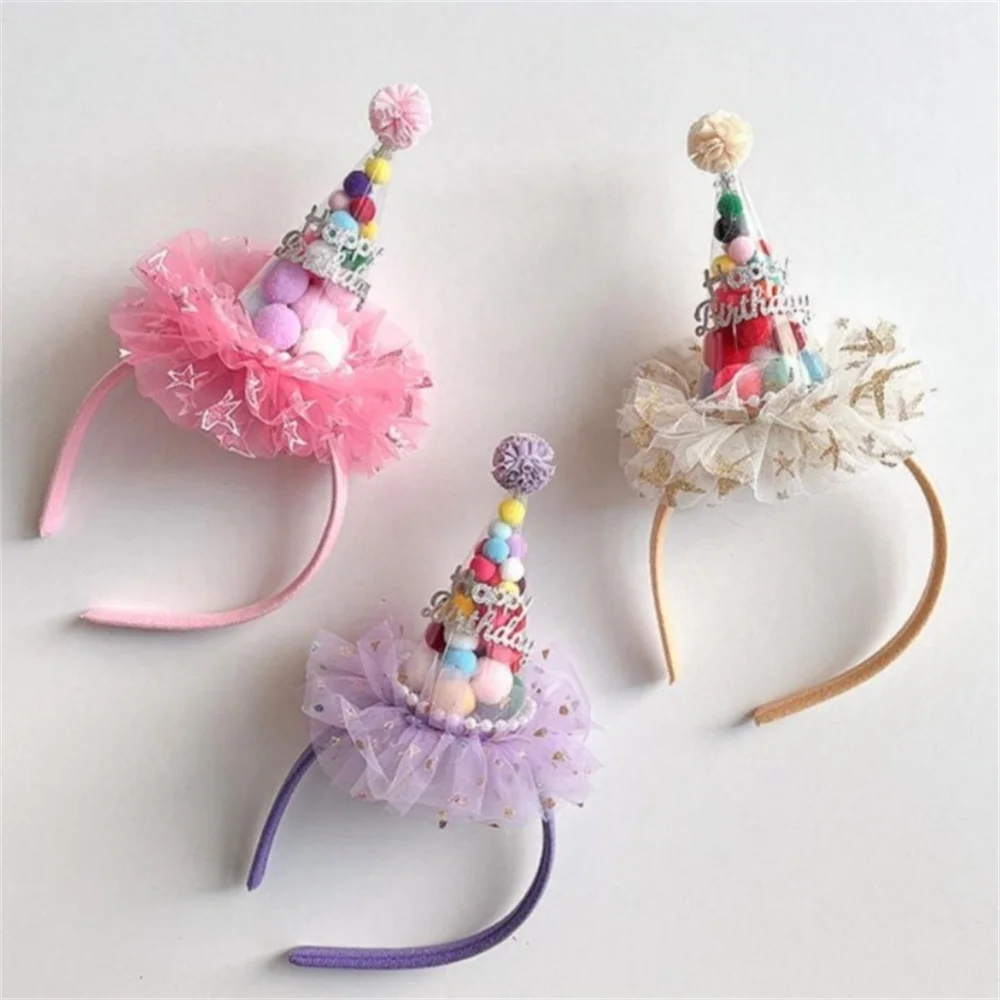 Cute Kids Birthday Headband Happy Birthday Hair Band Girls Fashion Headwear Birthday Party Hair Hoop