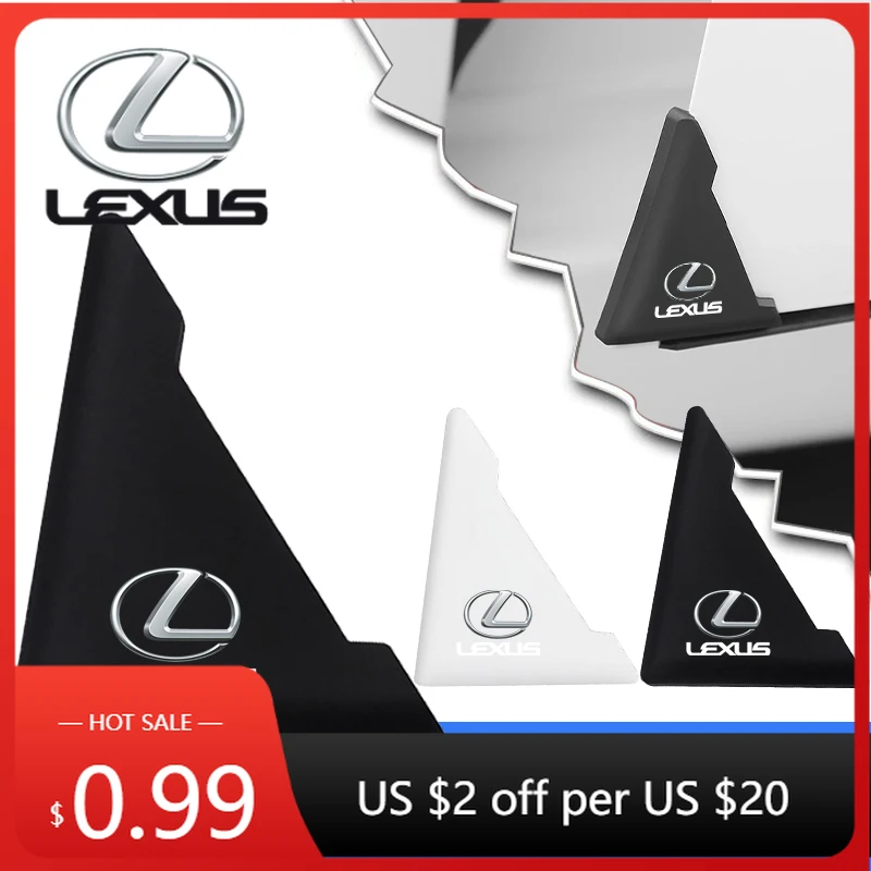 

Interior Stickers 2pcs Car Door Corner Protection Decals 3D Sticker Car Styling For Lexus GX460 CT200H ES Fsport GS GX IS LS LX